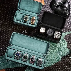 Lederen Horloge Opberghorloge Reiskoffer Vrouwen Horloge Sieraden Luxe Geschenkdoos Set Mode