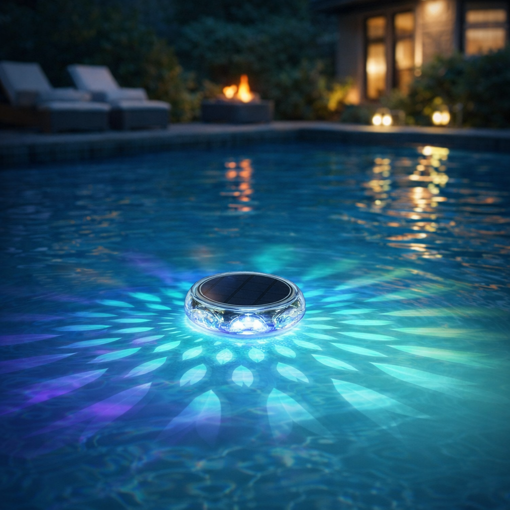 Solar Floating Pool Light Waterproof LED RGB Pool Lights for Swimming Pool Decoration