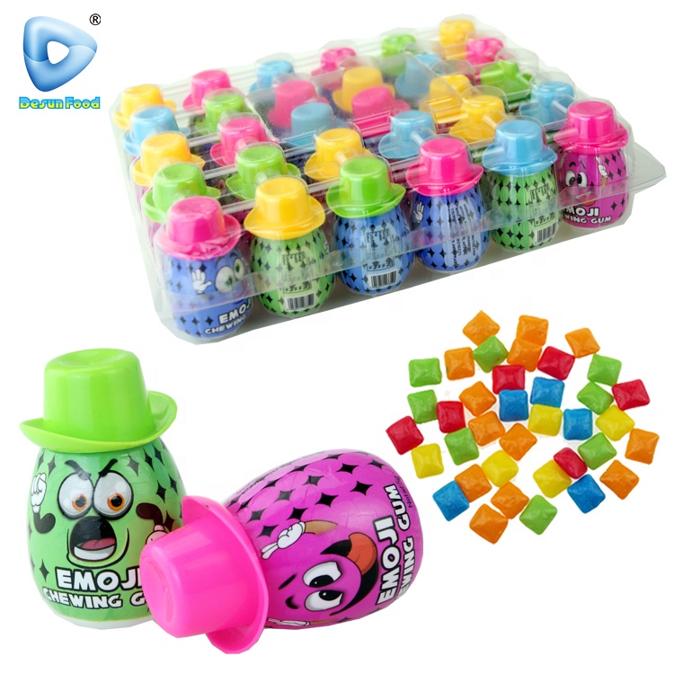 Chinese Colorful Cartoon Bottle Fruit Flavor Mini Bubble Gum