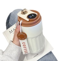 Mug isotherme intelligent en acier inoxydable 316 avec affichage LED de la température, portable pour le bureau et les voyages, avec cordon