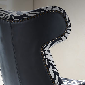 북유럽 현대 디자이너 럭셔리 얼룩말 프린트 패브릭 거실 의자 라운지 레저 악센트 의자 - Product Image 4