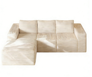 Juego de Sofás Seccionales en Forma de L, Tapicería de Tela Texturizada, Diseño Moderno, Cojines Cómodos para Sala de Estar de Apartamento - Product Image 3