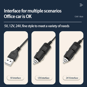 Ventilador de coche de 24V/12V, ventilador de refrigeración de verano ajustable de doble cabeza, 360 grados, poco ruido, accesorios de viento fuertes - Product Image 5