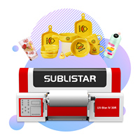 Imprimante numérique automatique à rouleaux pour tubes, haute production, 3 têtes I1600, pour 300 mm UV DTF STAR IV 30R (3 pièces)
