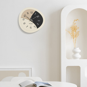 Wozoom Wall <b>Clock</b> Round <b>Battery</b> Powered Modern Minimalist Design For Living Room Home Use - Product Image 3