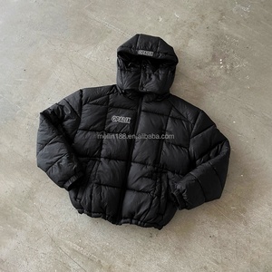 Custom Fashion Design Winter Wear Padded Puffer <b>Jacket</b> Oversized Blank Coat Quilted Bubble Black Puffer <b>Down</b> <b>Jacket</b> Manufacturer - Product Image 1