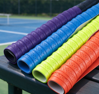 Bande de revêtement de raquette en PU perforée, gaufrée, antidérapante et absorbant la transpiration pour le tennis, le badminton, le squash - Accessoires de raquette
