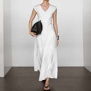 Factory Wholesale Custom Women Elegant White V-neck Sleeveless Long <strong>Maxi</strong> <strong>Dress</strong> New Design Breathable Comfortable Evening <strong>Dress</strong> - Product Image 1