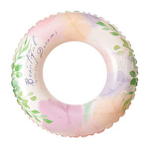 Children Swimming <b>Ring</b> Round Cartoon Pattern Environmentally Friendly Pvc Thickened Airbag For Water Sports - Product Image 2