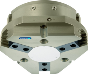 Pince pneumatique centrique à 3 doigts PZN-plus 300-1, robuste, course de 35 mm par mâchoire, fermeture 14500N - Product Image 1