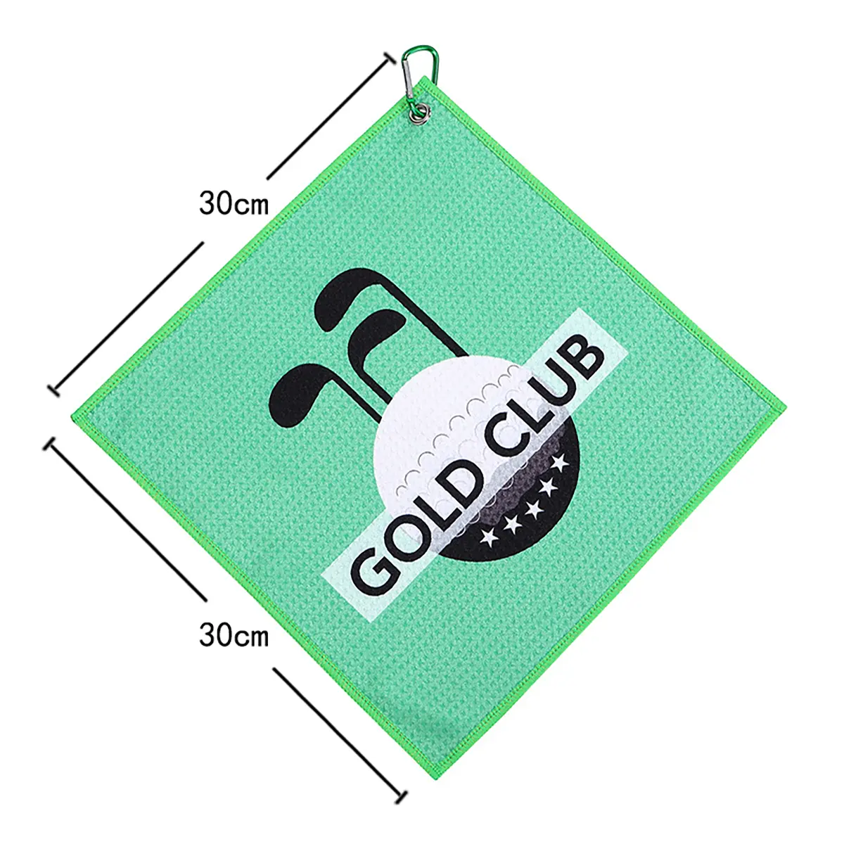 Serviette de golf de pli de serviette de gaufre drôle personnalisée de haute qualité