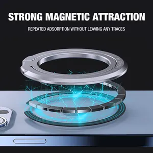 Custom Color Metal Aluminum Foldable Magnetic Ring Holder Phone Case Ring Mobile Cell Phone Stand