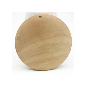 50*5.5mm belum selesai besar datar lingkaran bulat kayu alami dengan lubang dan cincin lompat liontin jimat dibuat di Cina - Product Image 5