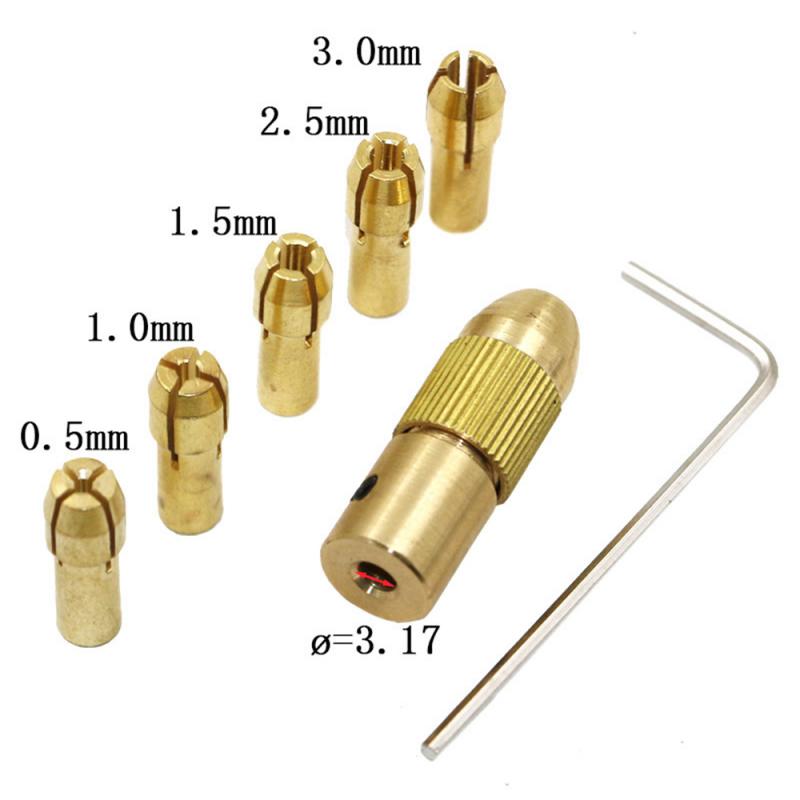 Set Di Adattatori Per Mandrino Mini Trapano In Ottone Da 2/2,35/3,17/4,05/5,05mm Per Utensile Rotante Dremel, Per Albero Motore Elettrico