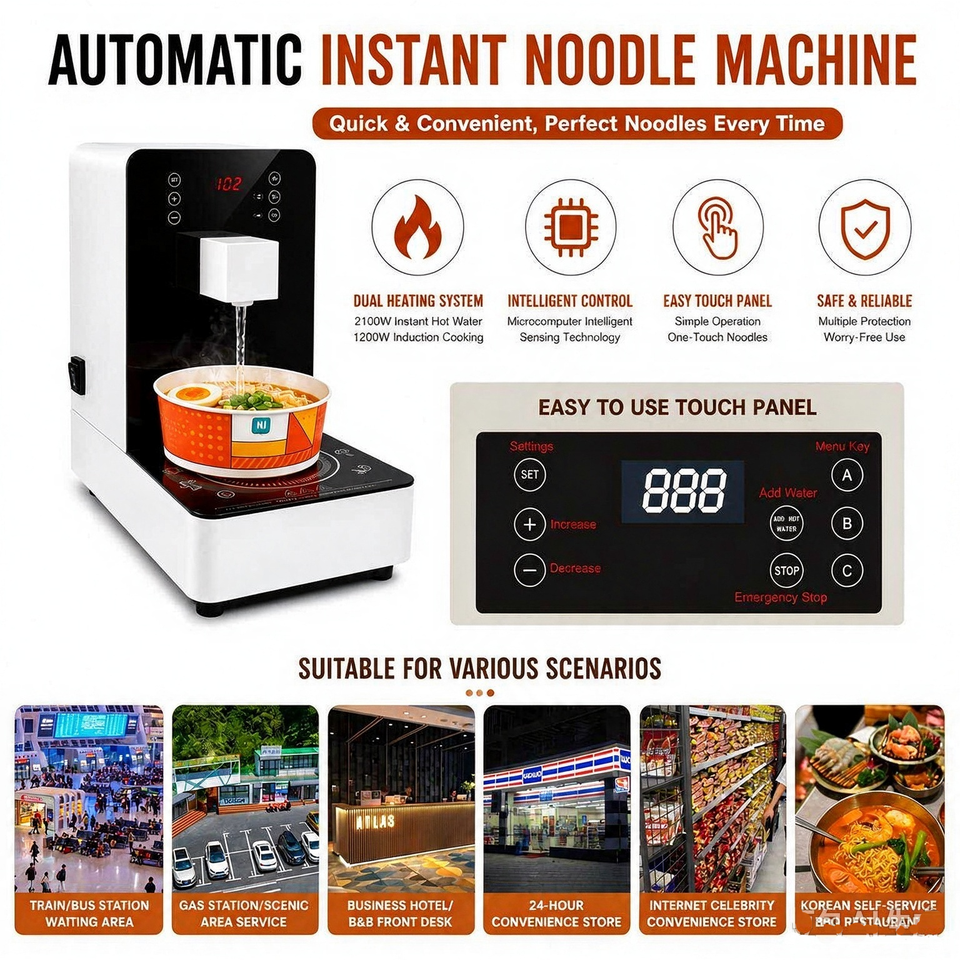 Korean Ramen Noodle Cooking Machine Induction Cooker Multi Function ...