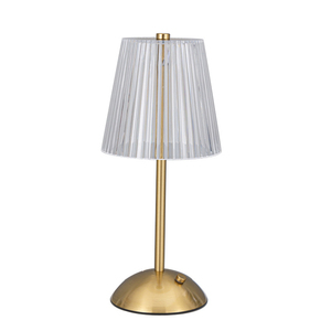 Modern Decorative Table Lamp with Crystal Bell Shade E26 LED Warm White (3500K) <b>Push</b> <b>Button</b> <b>Switch</b> Brass Base - Product Image 5