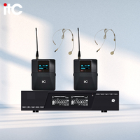 Microphone sans fil UHF double micro, casque avec connecteur XLR, réduction du bruit, léger, pour le chant, l'enseignement et l'amplification vocale
