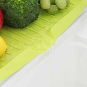 <span class=keywords><strong>Grand</strong></span> égouttoir en silicone pour le séchage de l'évier de cuisine Organisateurs de plan de travail Égouttoir à vaisselle en plastique pour la vaisselle et la vaisselle - Product Image 4