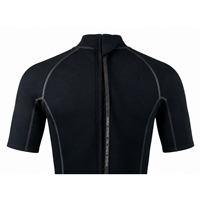 Combinaison de plongée monopièce en néoprène à manches courtes pour homme, respirante, imperméable, avec fermeture éclair dorsale, grande taille, équipement de plongée adulte, OEM/ODM, devant