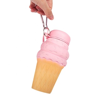 BPA Free <strong>Silicone</strong> Portable Ice Cream Foldable <strong>Water</strong> <strong>Bottle</strong> for Children - Product Image 2