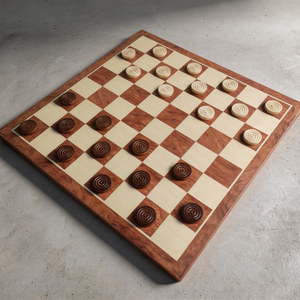 Juego <span class=keywords><strong>de</strong></span> Damas Internacionales <span class=keywords><strong>de</strong></span> Madera Personalizable con <span class=keywords><strong>100</strong></span> Piezas y Tablero <span class=keywords><strong>de</strong></span> 64 Cuadrículas con Esquinas Cuadradas para Entrenamiento y Competición - Product Image 1