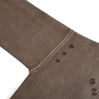 AiNear Vente en gros Logo personnalisé Design Oem Odm Vintage Manches longues Col ras du cou déchiré Hommes Pull en coton tricoté