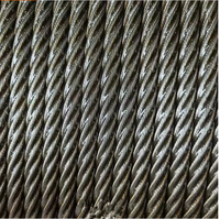 1/16 "câble métallique d'acier inoxydable, 100FT, 7x7 368lbs résistance à la rupture, argent,