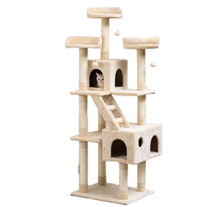 <span class=keywords><strong>Arbre</strong></span> <span class=keywords><strong>à</strong></span> <span class=keywords><strong>chat</strong></span> extra large avec condo pour <span class=keywords><strong>chat</strong></span> gris beige, griffoir en sisal, tour multi-niveaux - Product Image 1