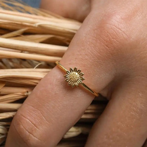 Anello Girasole per Donne, Stile Artistico Fresco, Accessorio per Dito Indice - Product Image 3