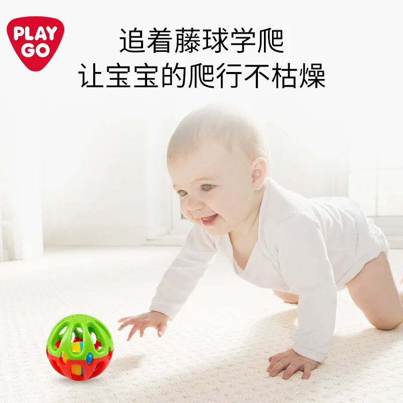 Playgo Unisex Baby Educatief Speelgoed Plastic Abs Rammelaar Bal Met Aanpasbaar Logo Voor Spelen En Direct Voordeel