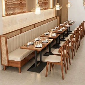 Set di Divani di Lusso per Ristoranti, Tavoli e Sedie Commerciali per Bar e Caffetterie, Arredamento in Legno per Ristoranti - Product Image 1