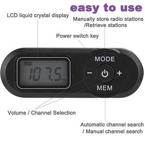 Radio Portátil Mini de Fábrica con DSP Digital, Pantalla LCD de 1.1 Pulgadas, 20 Estaciones Preestablecidas, 2.4W AM FM, 80x28x20mm, Ideal para Caminar, Trotar y Cortar el Césped - Product Image 3