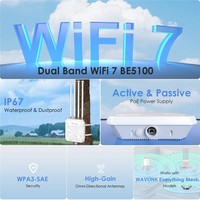 Routeur WiFi 7 extérieur étanche IP67 WAVLINK BE5100 WN573HBE2 avec antenne à gain élevé de 8 dBi - Prise EU