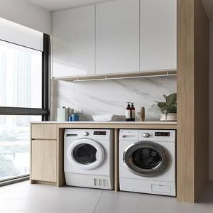 Mueble <span class=keywords><strong>de</strong></span> Almacenamiento para Lavadora y Secadora, Combinado, <span class=keywords><strong>de</strong></span> <span class=keywords><strong>Aluminio</strong></span>, Anti-UV, Impermeable, Personalizado, para Balcón Abierto o Área <span class=keywords><strong>de</strong></span> Servicio Familiar - Product Image 1