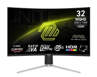 MAG 325CQRXF E2 32 inci WQHD Monitor game melengkung 240Hz kecepatan penyegaran 16:9 layar lebar lampu latar LED Panel IPS USB DP baru digunakan
