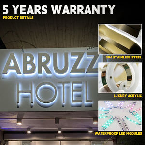 Enseigne LED personnalisée lumineuse pour hôtel – Logo haut de gamme, lettres lumineuses intérieures/extérieures, étanche, haute luminosité pour hôtels et clubs de luxe - Product Image 2