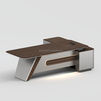 Bureau minimaliste contemporain pour Boss Leader New Light Bureau de direction de luxe avec blister artisanal en panneau de bois MDF