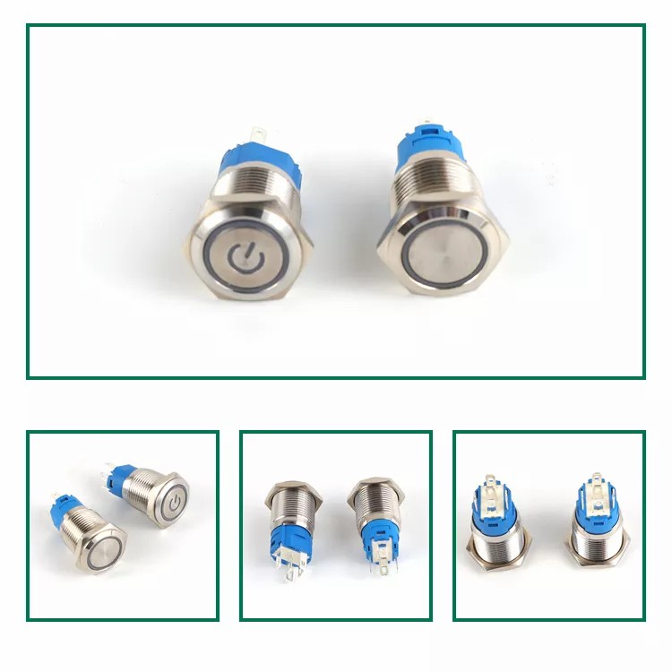 12/16/19mm Waterproof IP65 12V Light Switch Led Stainless Steel ...