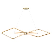 Lustre minimaliste postmoderne en acier inoxydable et verre acrylique pour restaurant, bureau, chambre à coucher - Contrôle intelligent LED