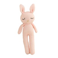 100% fait à la main lapin en peluche jouets bébé mouton jouets bébé Crochet tricoté lapin Amigurumi tricoté fascinant doux lapin jouets