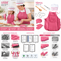 Maßgefertigtes Großhandels-11-teiliges Kinder-Backset Kuchendekorations-Zubehör für Jungen und Mädchen - Inklusive Kochmütze & Schürze