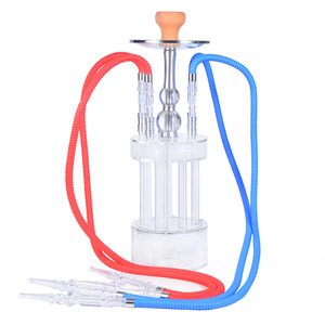 JCQH China Factory Large Size Classic Style Eco-Friendly Durable Glass+Acrylic LED Chicha <strong>Hubbly</strong> <strong>Bubbly</strong> Shisha Hookah 4 <strong>Pipes</strong> - Product Image 3