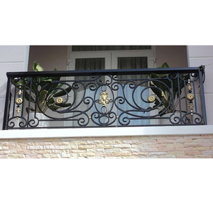 Rampe d'escalier extérieure en fer forgé pour balcon, style moderne, marque TTD, prix direct usine, garantie 1 an - Product Image 6