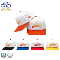 Casquette de golf unisexe d'été avec couleurs contrastées et trous respirants découpés au laser, certifiée BSCI GRS, pour le sport