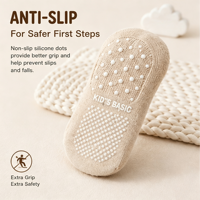 Chaussettes antidérapantes personnalisées pour bébés, chaussettes à motif de dessin animé pour enfants, chaussettes antidérapantes pour tout-petits, chaussettes en coton doux antidérapantes OEM ODM