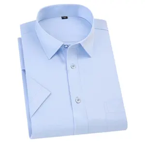 New Arrival Factory Wholesale Shirt Plain Casual Mens Short Sleeve Shirt