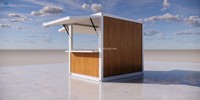 Kiosque alimentaire pop-up miniature de 10 pieds, économique, pour snack-bar, café, ou boutique de proximité, conteneur alimentaire portable pour extérieur