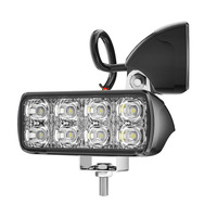 Feux stroboscopiques de calandre de pont à 8 LED Feux clignotants stroboscopiques pour voiture camion 24W Projecteur de bateau Lampe de travail à LED