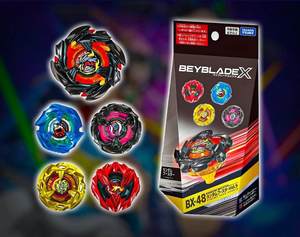 Takara <span class=keywords><strong>Beyblade</strong></span> X UX-15 Shark Scale Deck Set de juguete para niños Tomy Set BX48 Aleatorio Vol.9 Spinal Spin Top Fingertip Spinner - Product Image 2