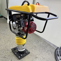 Compacteur vibrant à essence ZRCG 80 kg, pilon vibrant robuste pour travaux de terrassement